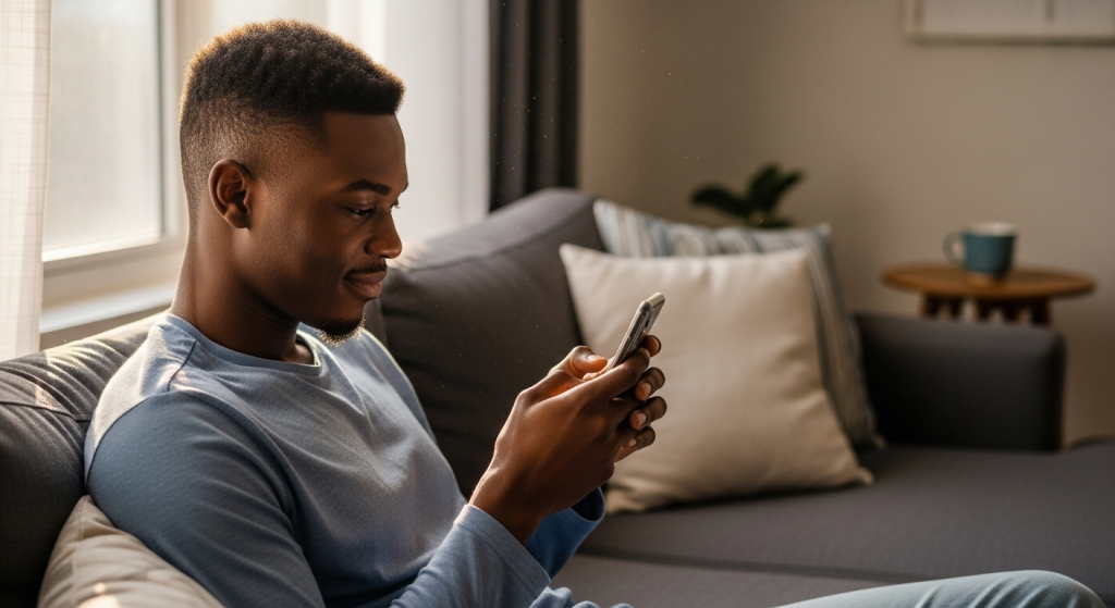 Man sending birthday prayer