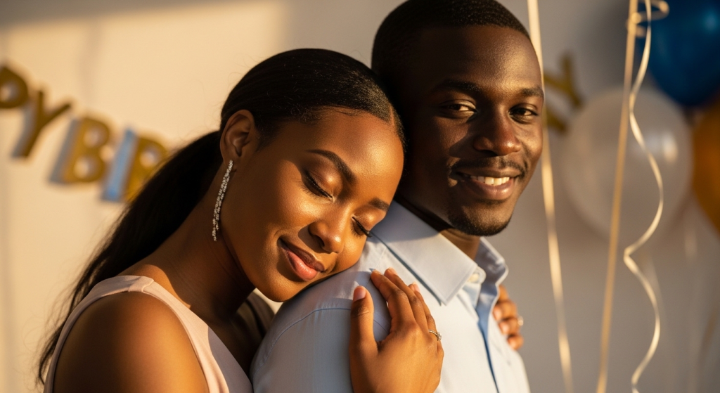 Woman saying birthday prayer to my love