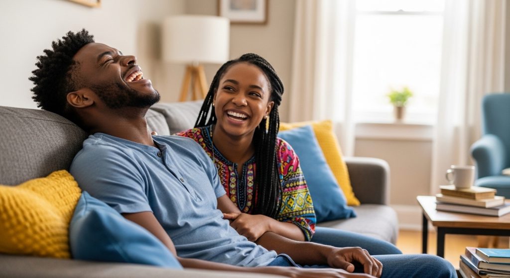 Woman sending funny birthday wishes to a brother