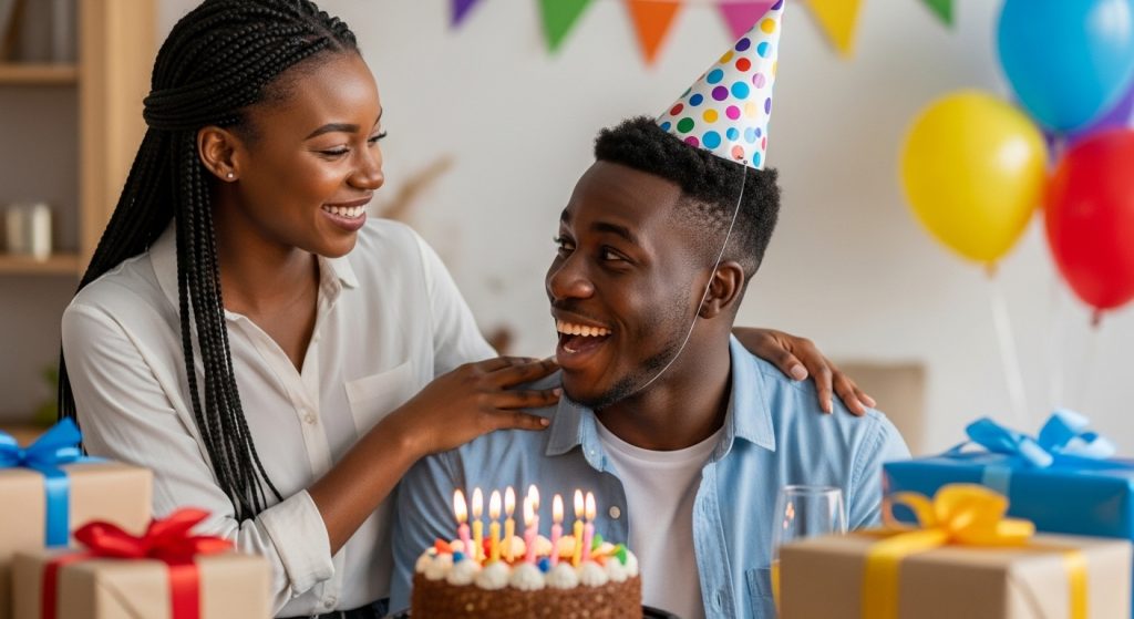 Woman sending long birthday wishes to a brother