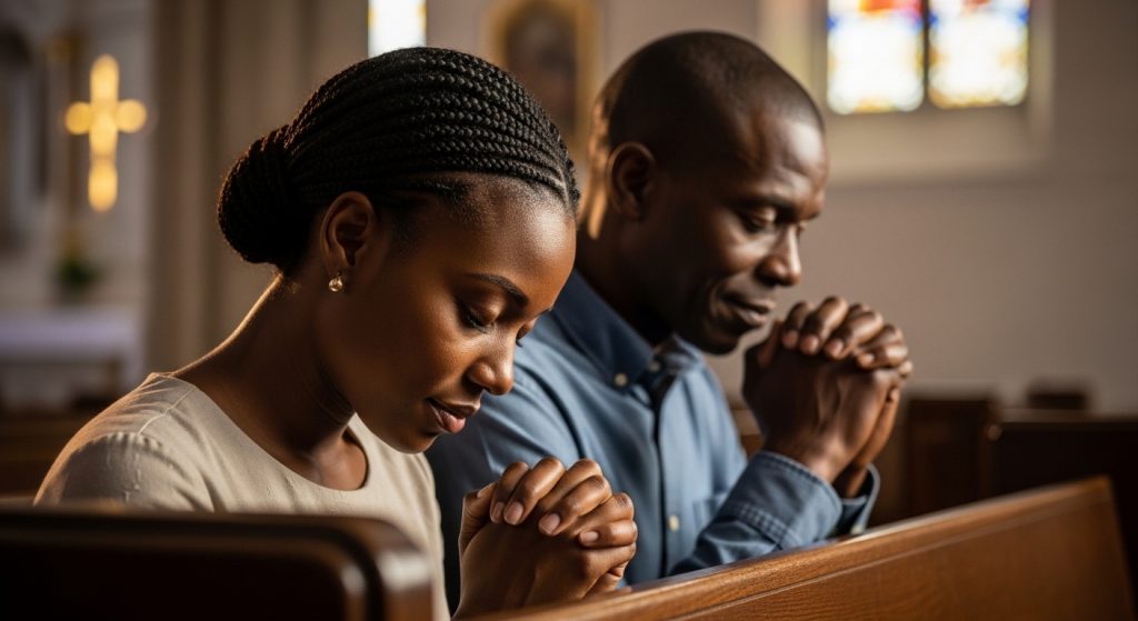 Woman sending birthday prayers to a brother