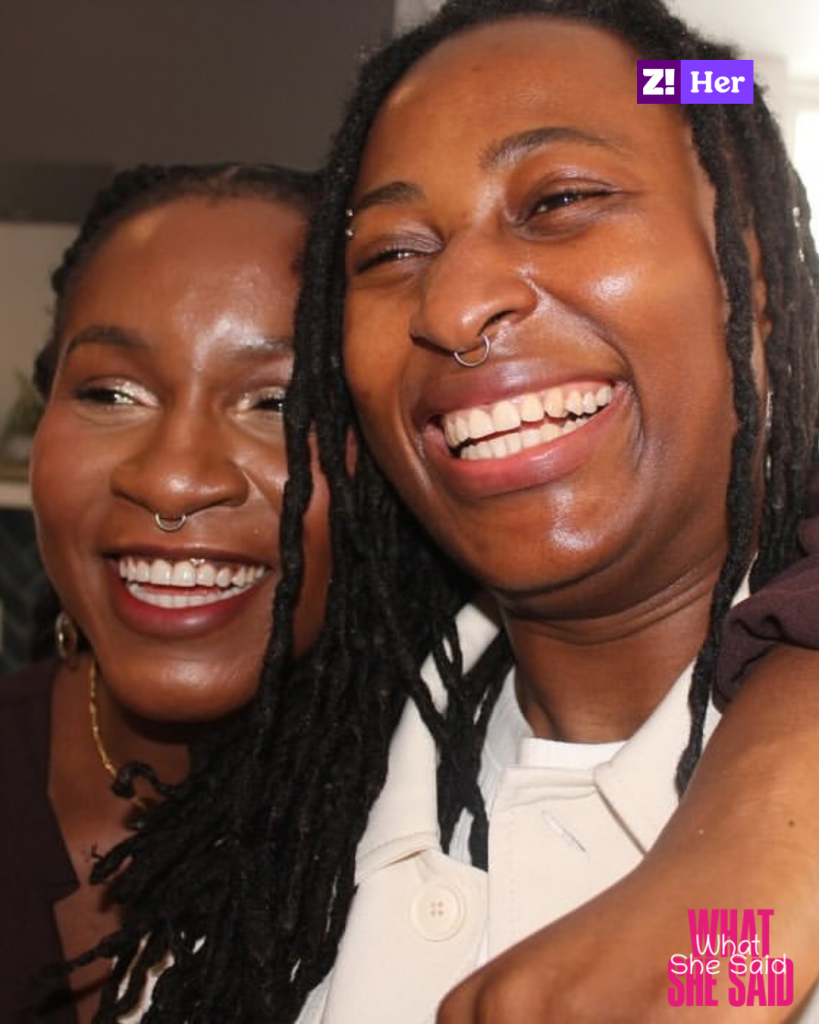 amara the esbian laughing with her wife