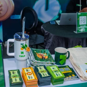Straight to the sponsor booths to hunt for some swag